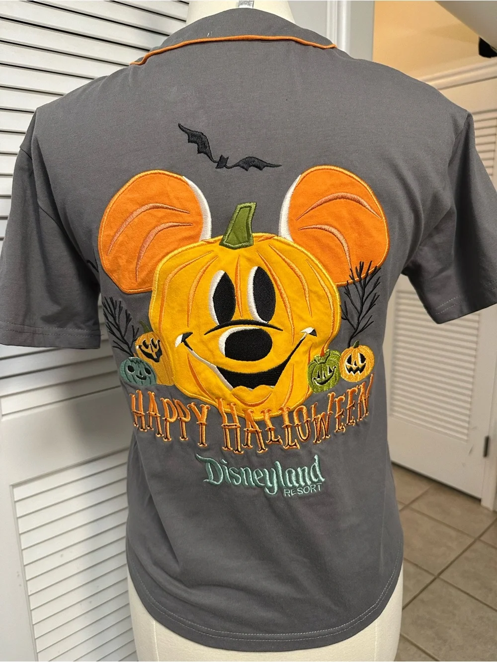Disneyland Resort Halloween Mickey and Friends Baseball Button Up Jersey